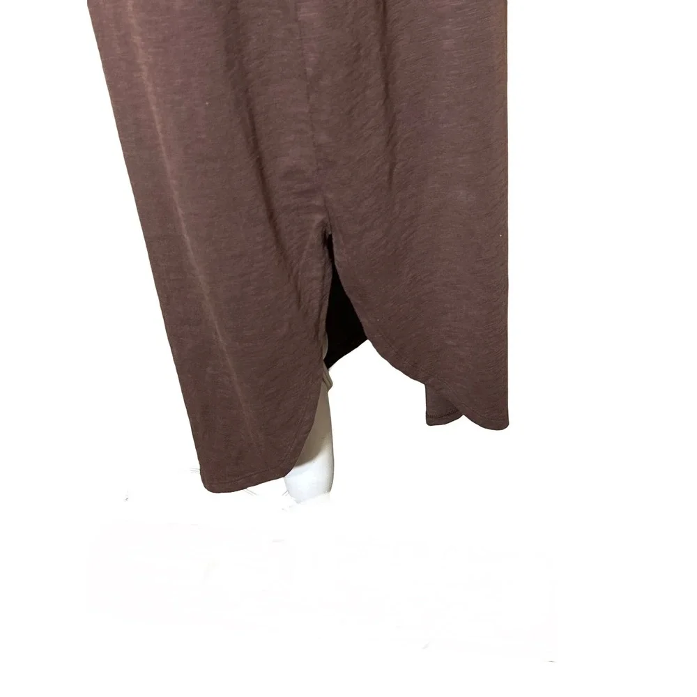 Sonoma Goods For Life Brown V-Neck Sleeveless Midi T-Shirt Dress‎ Size L